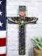 Western USA Flag Air Force Military Patriotic Bald Eagle Memorial Wall Cross