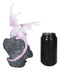 Pink Dragon Guarding Colorful LED Quartz Faux Geode Rock Crystal Cove Figurine