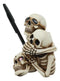 See Hear Speak No Evil Stacked Up Comical Skeletons Pen Holder Statue Figurine