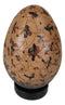 Prehistoric Speckled Dragon Egg Fossil Statue With Base Stand Jurassic Dinosaur