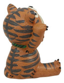 Furry Bones Figurine 2.5"Tall Tigrr Tiger With Green Tie Voodoo Skeleton Monster
