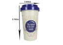 Fortune Teller Psychic Scrying Ball Palm Hands Travel Mug Cup W/ Lid And Sleeve