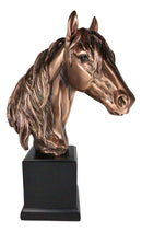 Large 14"H Western Wild Horse Stallion Head Bust Figurine With Trophy Base