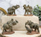 Ebros African Safari Elephant Mother & Calf Family Set of 4 Mini Figurines