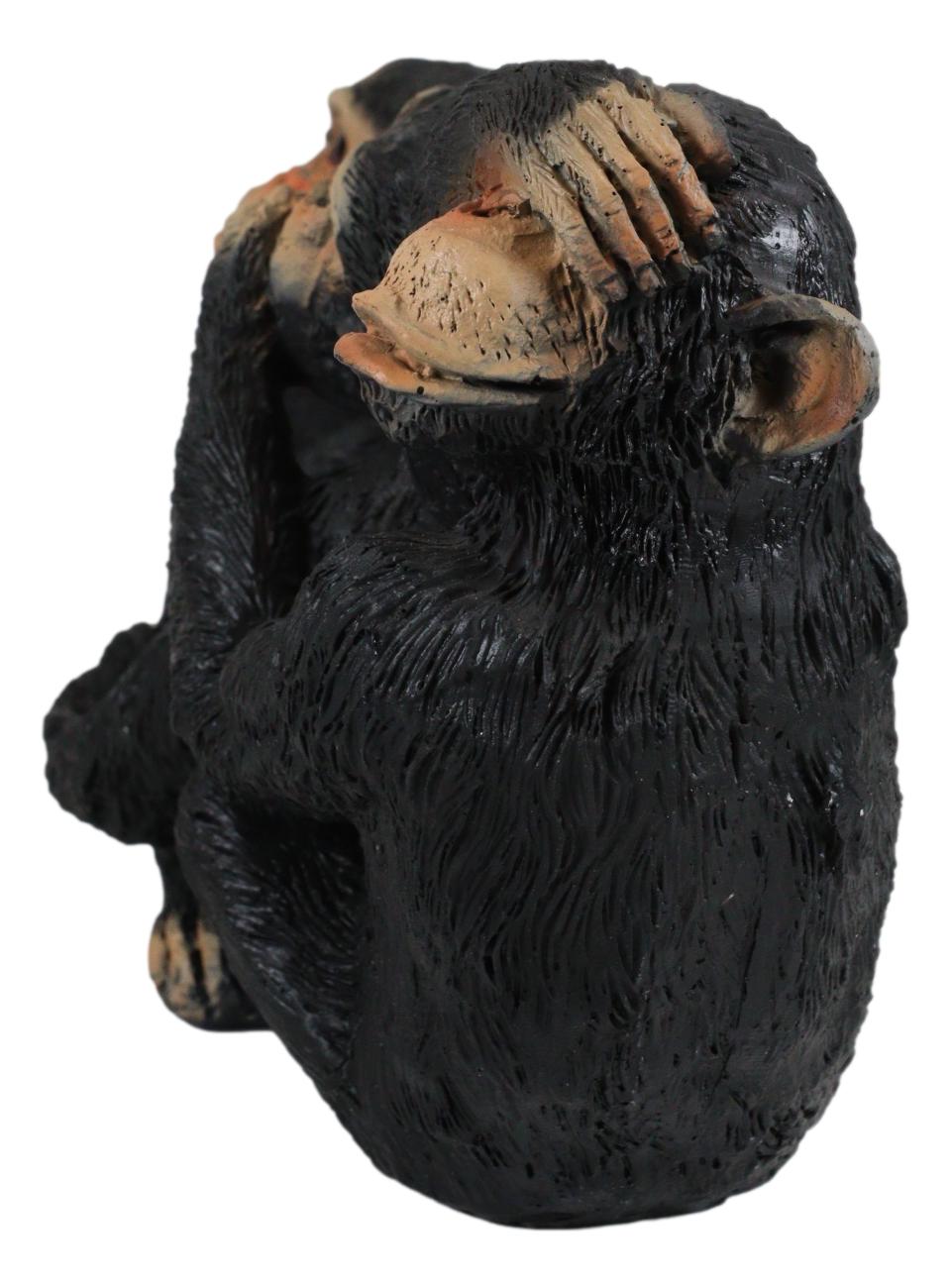 Ebros Whimsical See Hear Speak No Evil Monkeys Of The Jungle Figurine Set of 3