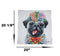 Colorful Hawaiian Pug Puppy With Flowers Canvas Wooden Picture Frame 20"X20"