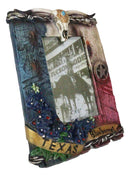 Rustic Western Star Texas Flag Longhorn Skull Bluebonnet 4X6 Picture Photo Frame