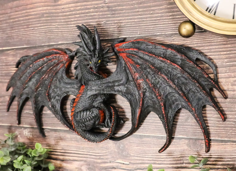 Ebros Black Widow Blood Dragon Wall Decor Sculpture by Ruth Thompson Dragonblade