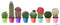 Ebros Gift Rainbow Cactus Mug Ceramic Coffee Mug 15 ounces Capacity 4.5"H