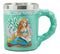 Ebros Turquoise Ocean Marine Coral Reef Mermaid With Pearl Mug 12oz Bridal Nautical