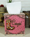 Western Cowgirl Boot with Horseshoe Fabulous Pink Tissue Box Cover Sculpture