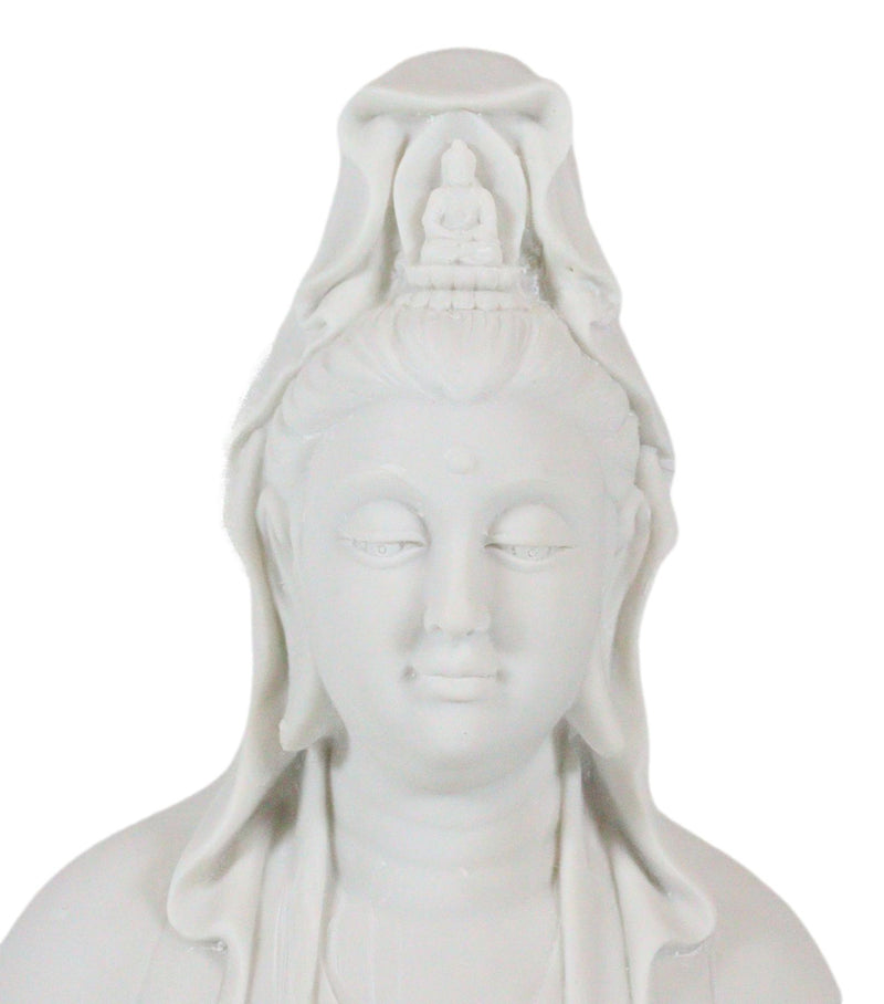 Large 29"H Feng Shui Goddess Guanyin Kuan Yin With Jar Standing on Lotus Statue