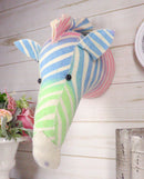 Ebros Fiona Walker England Handmade Organic Semi Pastel Zebra Head Hanging Wall Decor