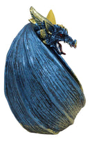 Blue Wise Dragon Guarding LED Light Crystals Smoky Backflow Cone Incense Burner