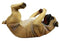 Ebros Pedigree Fawn Pug Dog Wine Bottle Holder 10" Long Home Decor