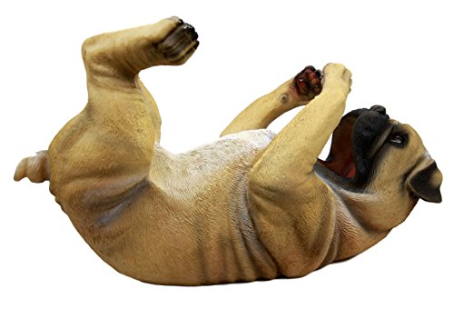 Ebros Pedigree Fawn Pug Dog Wine Bottle Holder 10" Long Home Decor