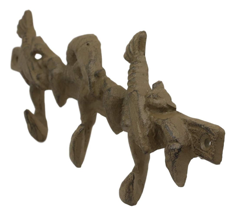 Ebros Cast Iron Nautical Cajun Creole Trio Lobster Pincers Wall Hooks Racks 9.75" Long Coastal Southwestern Rustic Vintage Hanger Wall Mount Coats Hats Keys Hook Decor Maine Crawfish Crayfish Boil