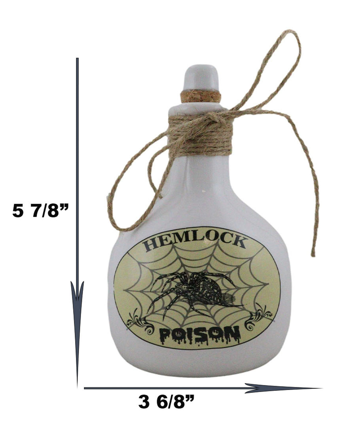 Ebros 5.5"H Ceramic Mad Doctor Small Display Container with Cork Lid (Hemlock Spider) - Ebros Gift