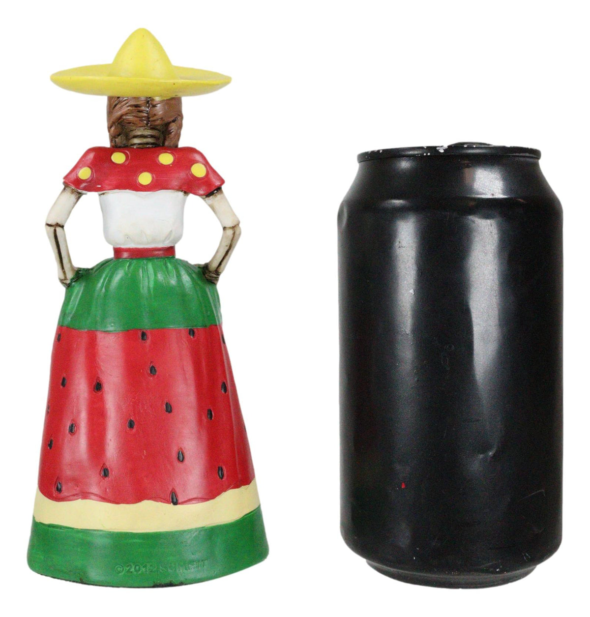 Day of The Dead Sandia Senorita Watermelon Garment Lady Skeleton Dancer Figurine