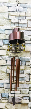 Contemporary Modern Spiral Design Resonant Copper Wind Chime Garden Patio