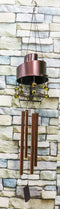 Contemporary Modern Spiral Design Resonant Copper Wind Chime Garden Patio