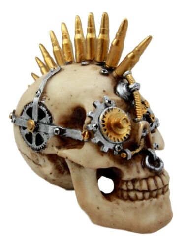 Steampunk Cyborg Punk Rock Aristocrat With Bullet Spikes Hair Figurine 6.75"L