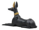 Ebros Ancient Egyptian God Anubis Dog in Sitting Pose Figurine 10" Long