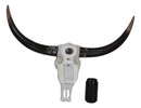 Western Tooled Filigree Longhorn Steer Cow Aged Bone Skull LED Light Wall Decor