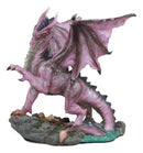 Ebros Myths and Legends Twilight Pink River Dragon Statue Medieval Renaissance Serpentine Draco Fireball Breathing Creature Decor Figurine