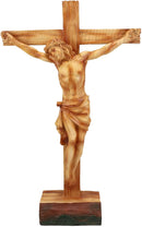 Ebros Large 15"H Jesus Christ with Crown of Thorns On The Cross Desktop Plaque