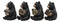 Ebros Set of 4 Inspirational Bears Statues Whimsical Cute Black Bear Holding Love Believe Faith and Hope Sign Plaque Small Figurines Western Decor Rustic Nature Lovers