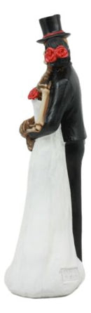 Ebros Love Never Dies Wedding Skeleton Statue Wedding Pose Couple Figurine 8"H