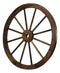 Oversized 24" Vintage Rustic Round Wood Cartwheel Wagon Wheel 3D Wall Art Decor