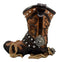 Ebros Gift Western Cowboy Boot With Spur and Lasso Decorative Flower Boquet Vase Figurine 9"H
