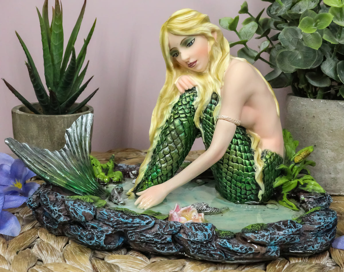 Ebros Young Maiden Mermaid by The Lagoon Statue Nautical Mermaid Figurine 7.25"W