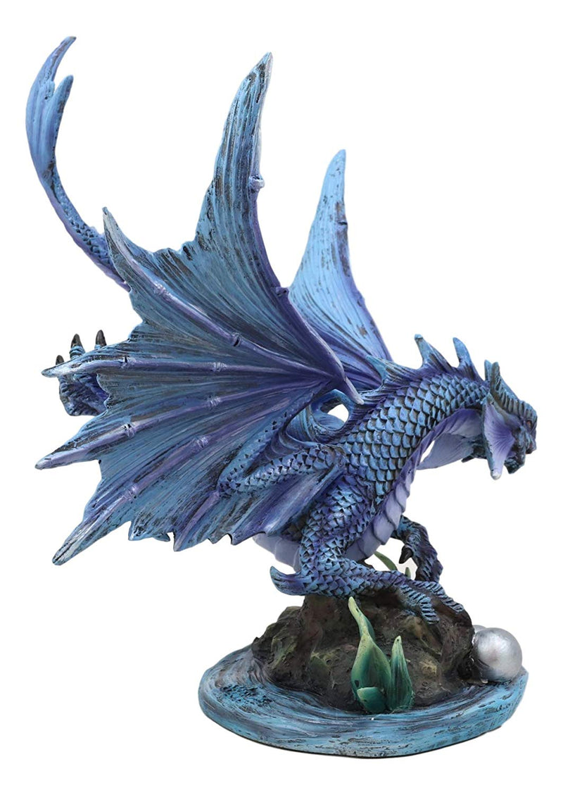 Ebros Adult Mother Water Dragon Wyrmling Collectible Statue 10.25" Long Figurine