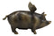 Ebros Gift 7.25" Long Rustic Decorative Whimsical Flying Pig Money Coin Piggy Bank Aluminum Sculpture Country Farm Swines Pigs Porky Bacon Themed Savings Banks Collectible Figurine