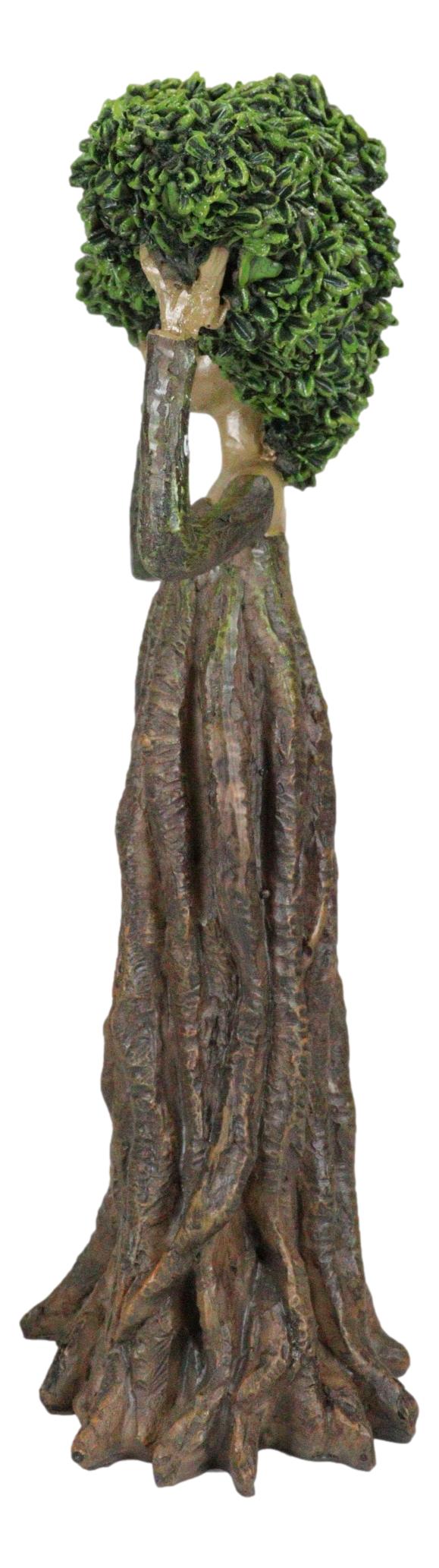 Greenman Tree Woman Gaia Dryad Ent Native Fixing Leafy Canopy Crown Figurine