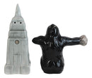 Ceramic King Kong And Empire State Building Salt And Pepper Shakers Figurine Set