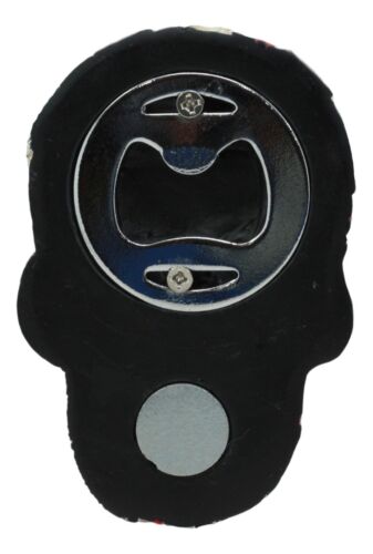 Small Gambling Den Poker Skull Beer Bottle Opener Decor Fridge Magnet