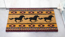 Southwest Patterns Running Horses Coir Coconut Fiber Floor Mat Doormat 29"X17"