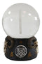 Ebros Sabbatic Goat Baphomet Ram Skull Pentagram LED Glass Gazing Ball Figurine
