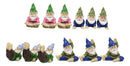 Fairy Garden Village Stone Walls Planter With Steps Display & 12 Yoga Gnomes Set
