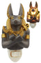 Ebros Ancient Egyptian Anubis Decorative LED Wall Plug In Night Light