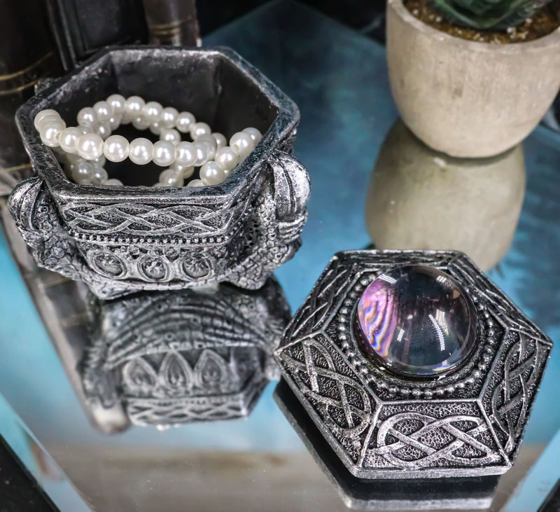 Medieval Fantasy Dragon Claw With Crystal Gazing Orb Ball Decorative Trinket Box