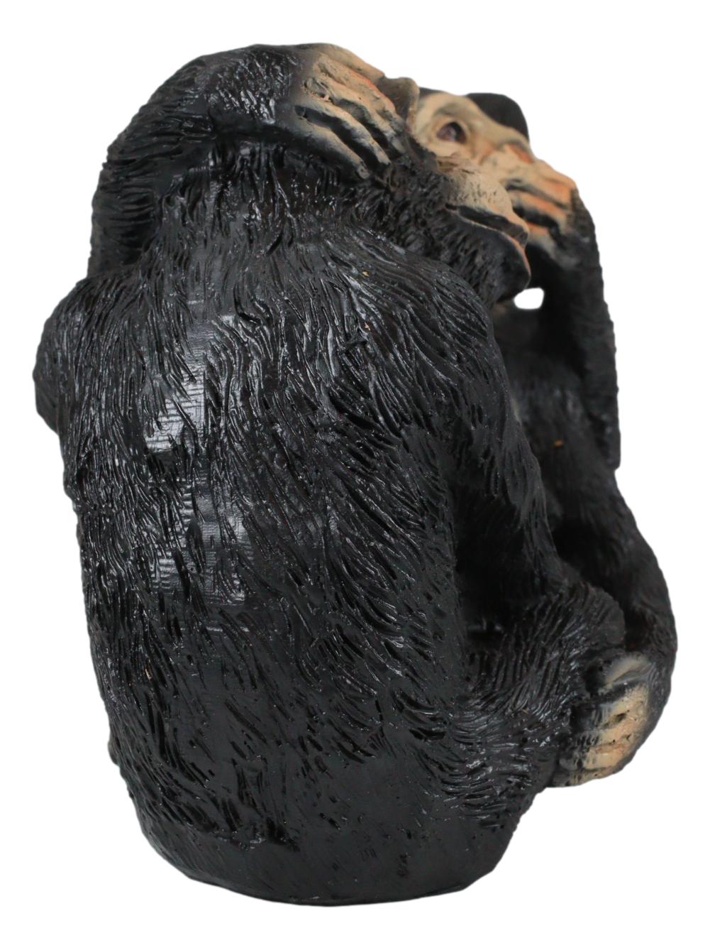 Jungle Rainforest Whimsical See Hear Speak No Evil Monkeys 3 Wise Apes Figurine