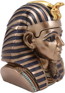 Ebros 5.5 Inch Tall Ancient Egypt King Tut Head Box Pharaoh Keepsake Trinket Jew - Ebros Gift