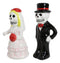 Dias De Los Muertos Wedding Vows Sugar Skulls Ceramic Salt Pepper Shakers Set