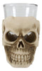 Ebros Grinning Skull Shot Glass Set of 12 Altar of Skulls Skeleton Ossuary Skull