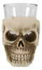 Ebros Grinning Skull Shot Glass Set of 6 Altar of Skulls Skeleton Ossuary Skull
